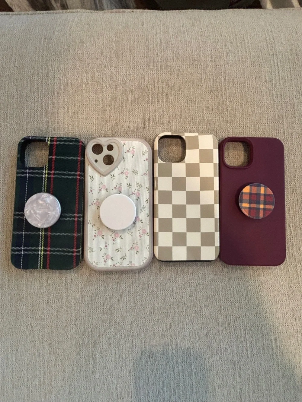 4 iPhone 13 cases, with pop sockets